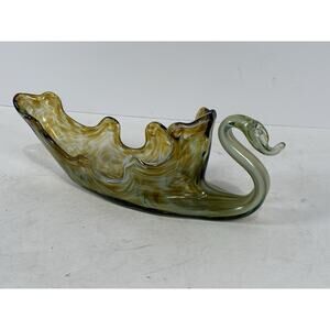 sooner glass swan bowl vintage Ozark Art Glass Old Hickory Glass